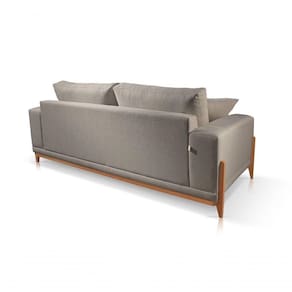 Sofá 3 Lugares Fixo Living Bellagio Linho Cinza 07t 2,1m