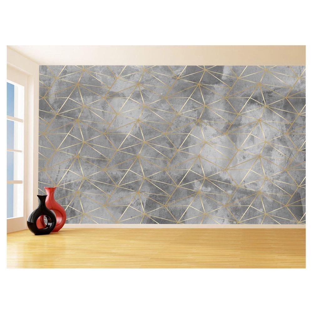 Papel De Parede 3D Concreto Queimado Risco Bege 3,5M Kkt139