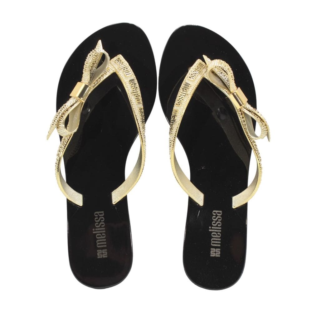 Tamanco Melissa Harmonic M Lover Chrome Adulto Preto/Ouro