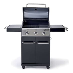 Churrasqueira A Gas 114x142x55cm Aco Black 3 Queimadores