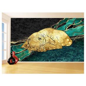 Papel De Parede 3D Animais Pop Art Cachorro Pet 3,5M Pxa226