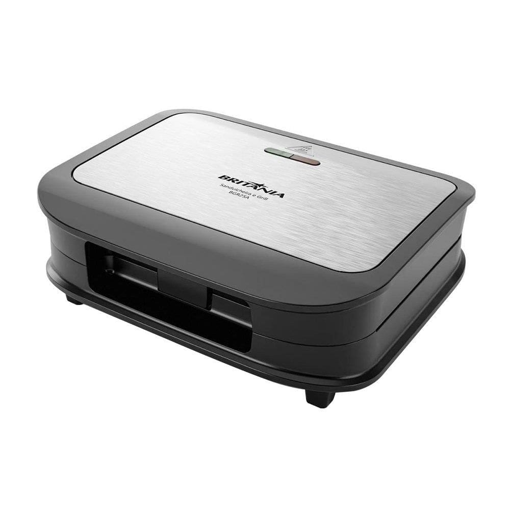 Sanduicheira/Grill Britânia BGR25A - 2 Em 1, 750W, Preto/Inox