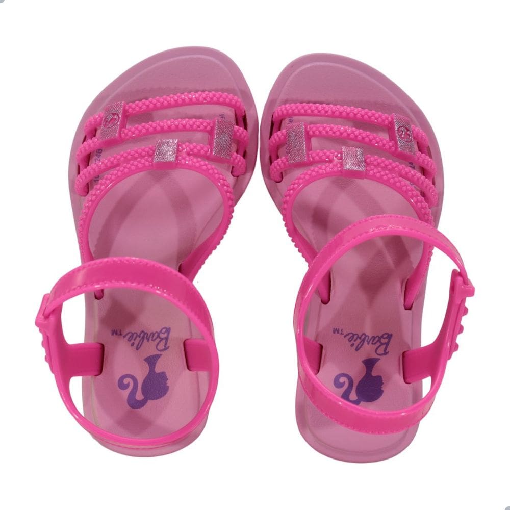 Sandália Infantil Menina Grendene Kids Barbie Unicórnio Com Estojo Rosa Medio