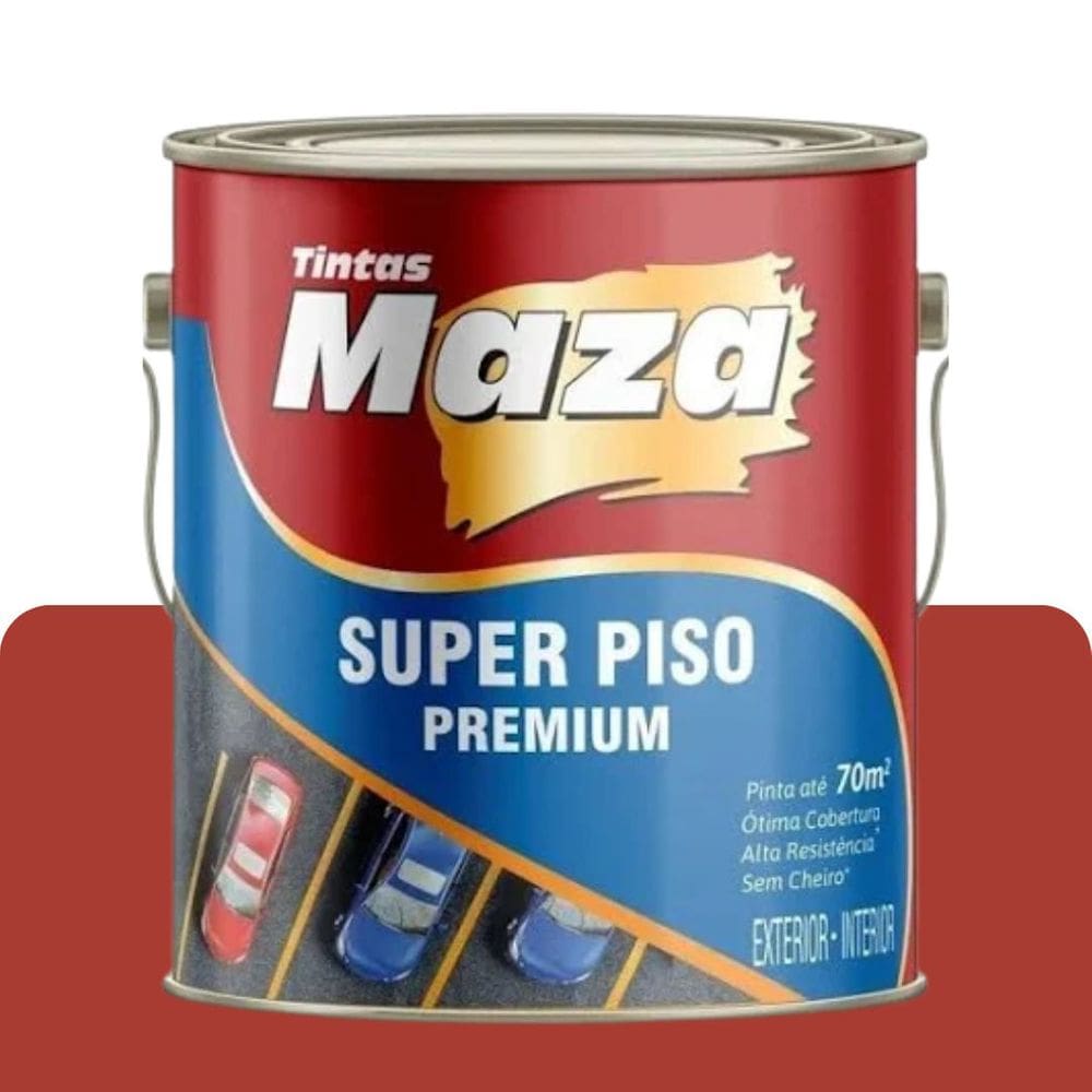 Tinta Piso Vermelho Oxido 3,6L Maza