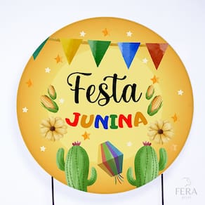 Painel Decorativo para Festa 1,80x1,80 metros Vesti Fácil com Elástico Festa Junina - Fera Print