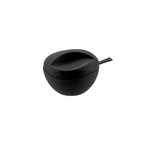 Açucareiro com Tampa e Colher Porta Açucar Preto