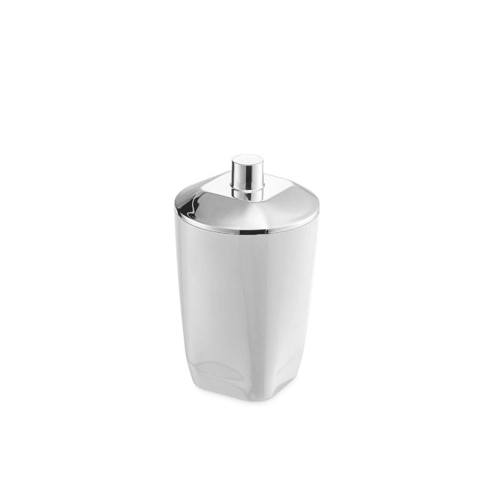 Porta Algodao Branco Tampa Acessorio Banheiro 300ml