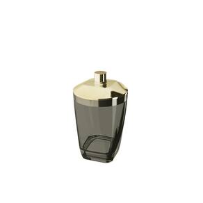 Porta Algodao Preto Dourado PS Banheiro 300ml