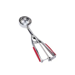 Colher de Sorvete Ao Inox com Ejetor Vermelho 1un