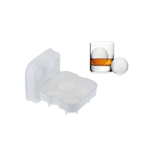 Forma de Gelo Silicone Branca Redonda