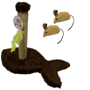 Kit De Gato - Arranhador Torre E 2 Ratinhos Com Catnip.