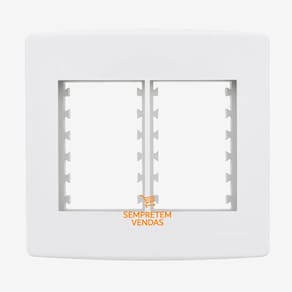 Placa Branca 4x4 Para 6 Módulos Tomada e Interruptor
