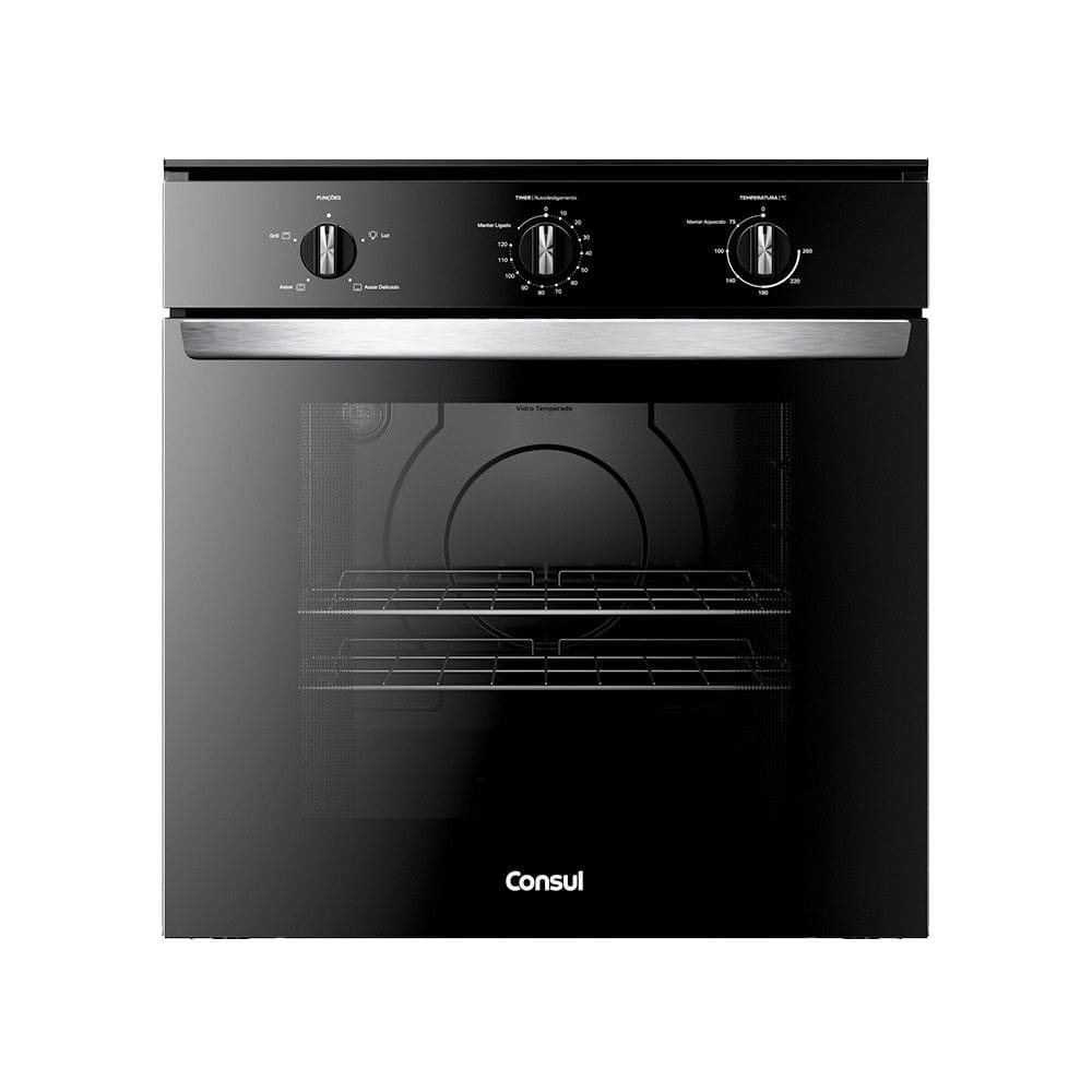 Forno Consul de Embutir Elétrico 84L com Timer Autodesligamento e Grill COB84BE