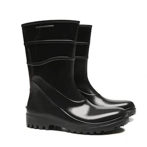 Bota Galocha Pvc Preta Limpeza Faxina Antiderrapante