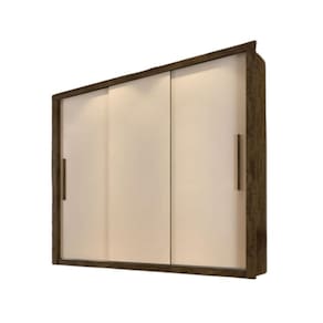 Guarda Roupa Roupeiro Panama 3 Portas Sem Espelho Ipe Off White - Sallêto