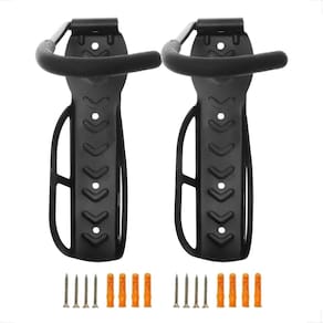 Kit 2 Suporte Parede Gancho Resistente Pendurar Bicicleta Bike Em Aço Preto Vertical
