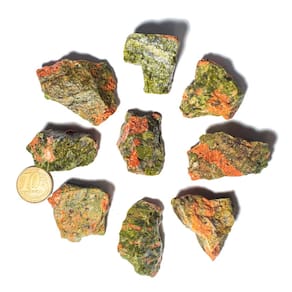 05 Unakita Natural Pedra Bruta 20 a 50mm 10 a 25g Classe B