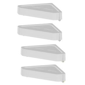 4x Prateleira de Banheiro Sabonete Shampoo Ou Eleve Branco