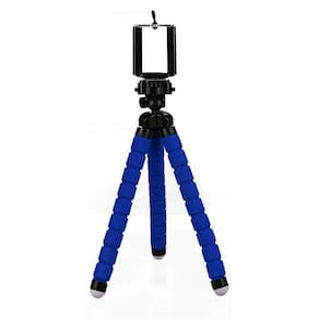 Mini Tripé Flexível Para Celular 24cm - Azul