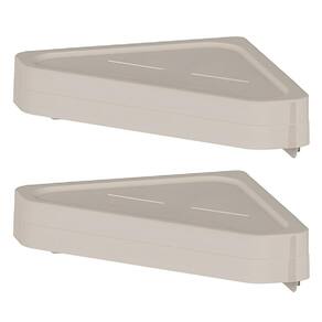 2x Prateleira de Banheiro Sabonete Shampoo Ou Eleve Bege