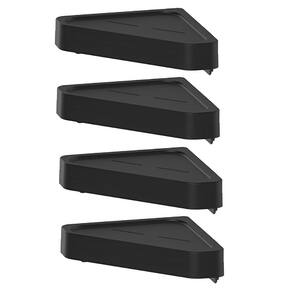4x Prateleira de Banheiro Sabonete Shampoo Ou Eleve Preto