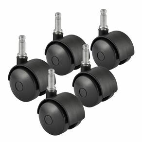 Rodízio com Roda de 50mm em Poliamida Preta - Kit 5 Peças