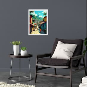 Quadro Decorativo Rio De Janeiro - Favela 24X18Cm - Vidro
