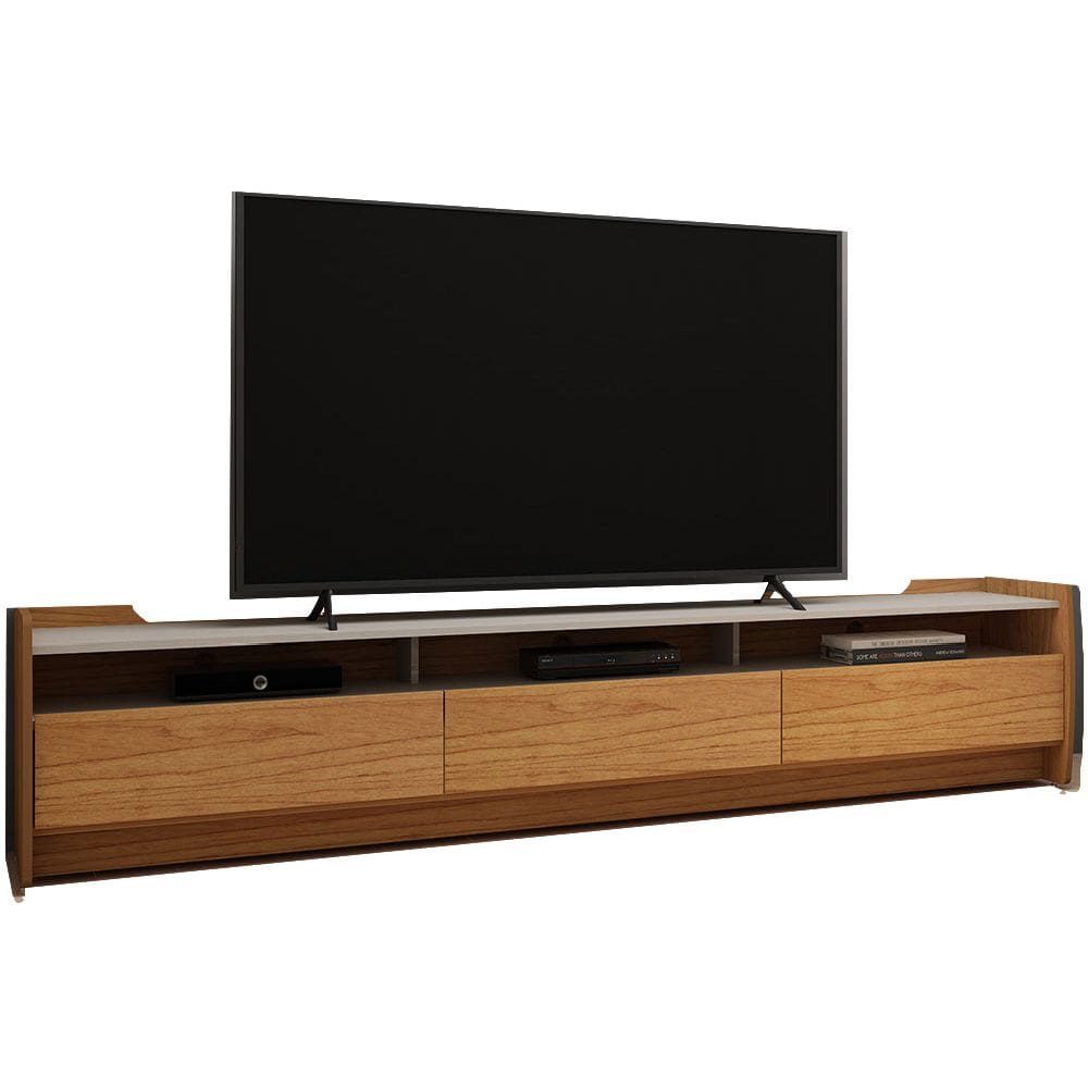 Rack para TV 2.2 Sublime Naturale com Off White - Gelius Móveis