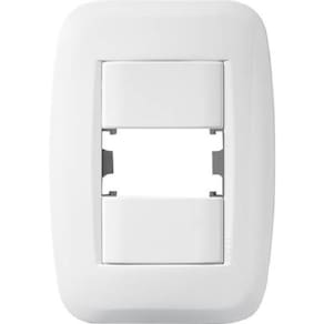 Placa + Bastidor Para 1 Modulo 2X4 Branca Classica Pezzi