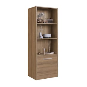 Estante para Livros com 5 Prateleiras 1 Porta e Compartimento Oculto LK130 - Art In Móveis