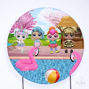 Painel Decorativo para Festa 1,80x1,80 metros Vesti Fácil com Elástico LOL - Fera Print