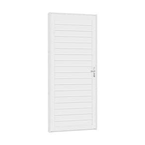 Porta De Aço Lambri Light 81x215 R50 Abertura Esquerda Branco
