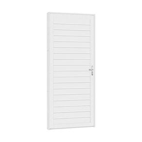 Porta De Aço Lambri Light 61x215 R50 Abertura Esquerda Branco