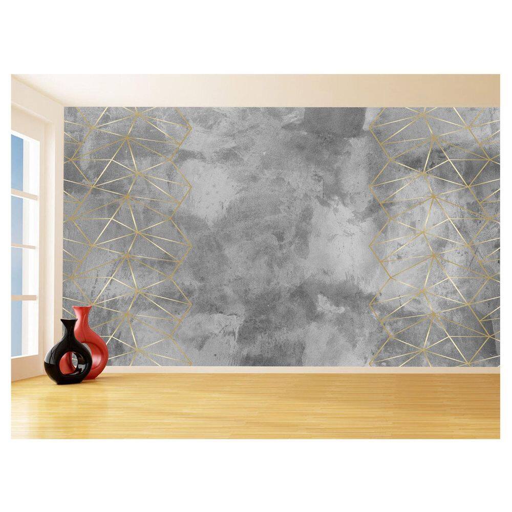 Papel De Parede 3D Concreto Queimado Risco Bege 3,5M Kkt142