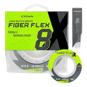 Linha Multifilamento Crown Fiber Flex 8x 0,40mm 100m