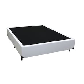 Cama Box Viúva 128 Bello Box - Tecido Sintético Branco