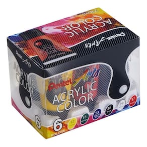 Tinta Acrílica Pentel 28ml Acrylic Colour Kit 6 cores