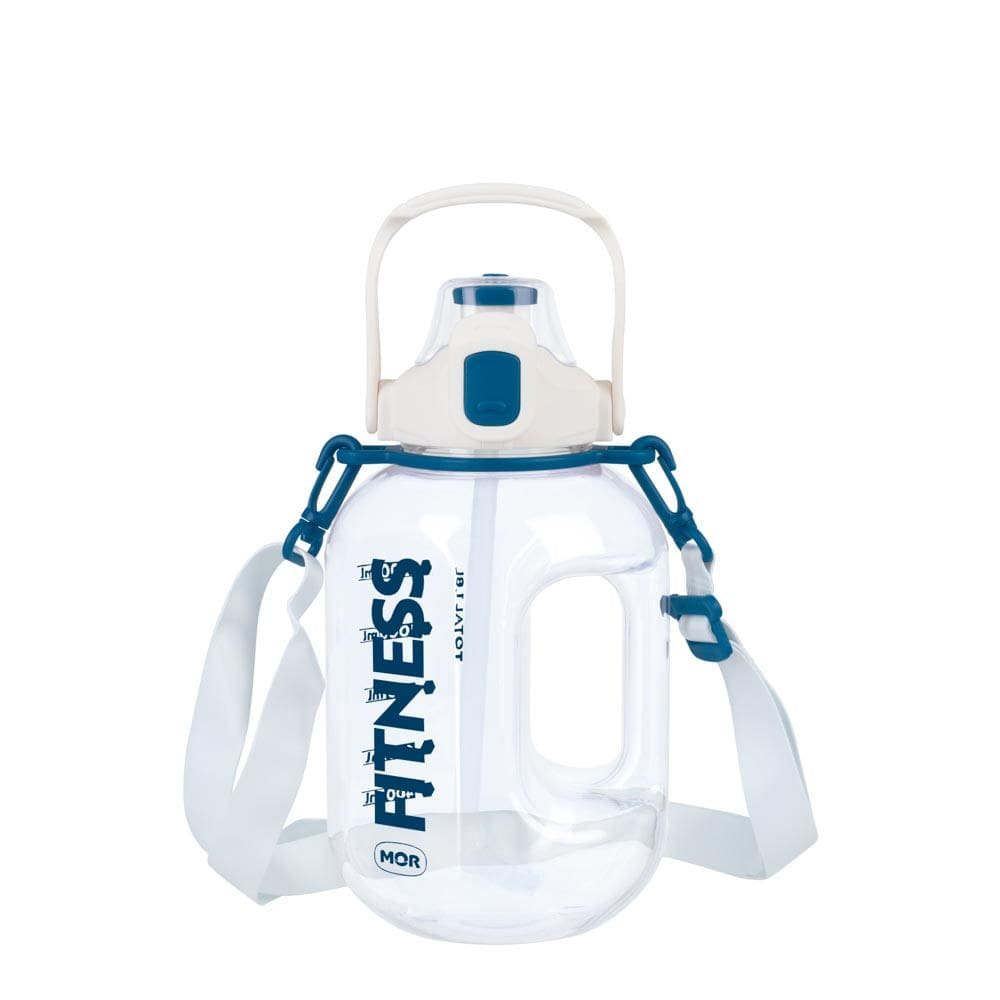 Garrafa Fitness Alça Branca 1,8l