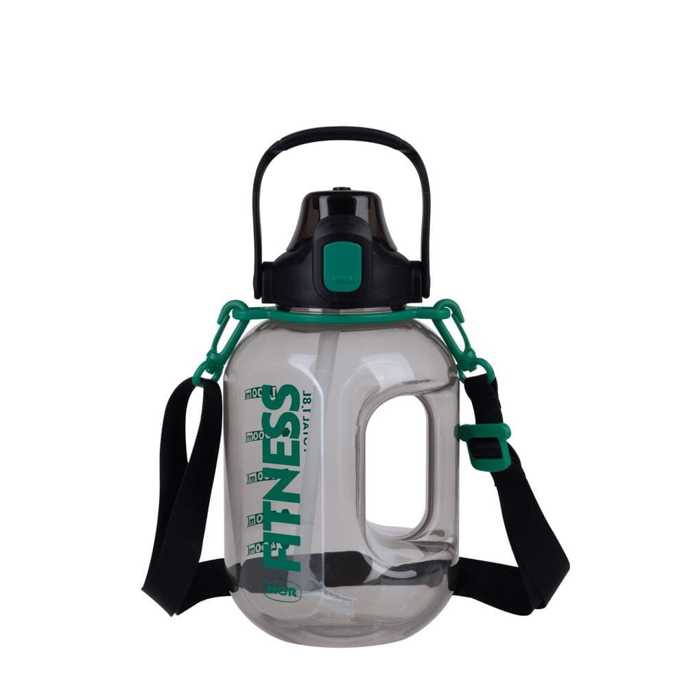 Garrafa Fitness Alça Preta 1,8l