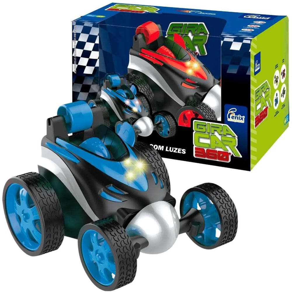 Carrinho De Controle Remoto Gira Car 360 Azul - Fênix