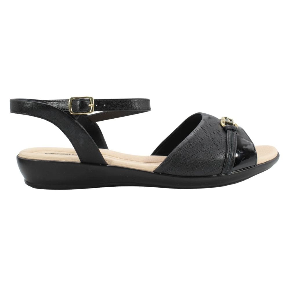 Sandália Piccadilly Rasteira Preto