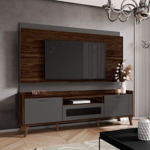 Rack Com Painel Para TV 75 Polegadas Sala de Estar Liverpool