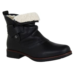 Bota Bottero 361723 Feminino Preto em couro cano baixo