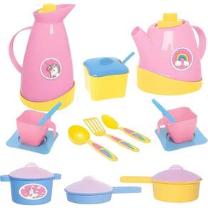 Brinquedo Unika Café E Panelas Unicónio16 Peças Samba Toys