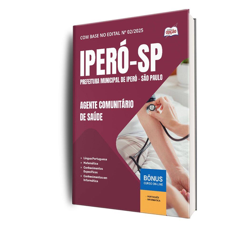 Apostila Prefeitura Iperó Sp 2025 - Agente Comunitário Saúde