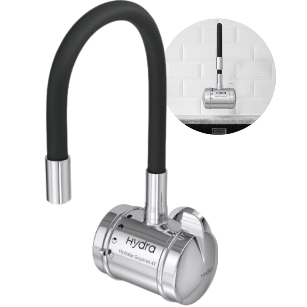Torneira Hydralar 4T Parede Flex 5500W 127V Metalizada Hydra
