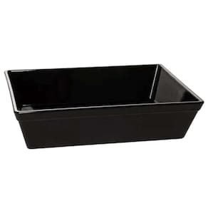 Kit 5 Travessas Retangulares 3L Pretas Grandes Coza Bandejas para Servir Mesa Saladas Sobremesas