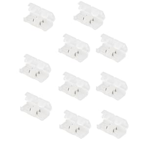 Conector Emenda para Fita de LED Kit 10 unidades Ambiente Interno Externo Decoraçao Residencial Empresarial Iluminaçao
