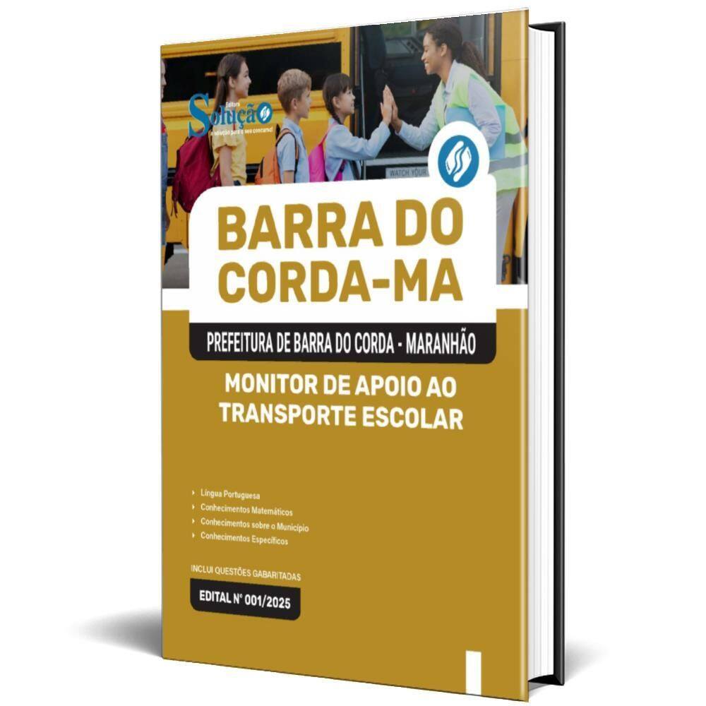 Apostila Prefeitura Barra Do Corda Ma 2025 Monitor Apoio Ao