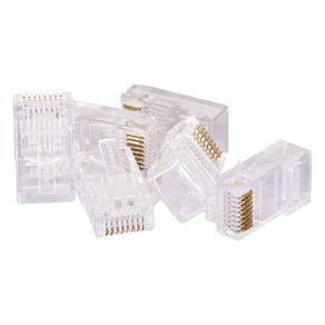Plug Modular Rj45 Cat5e Fortrek, Pacote Com 100 Unidades - Fk120e